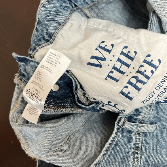 We The Free, Free People Ziggy Blue Denim Overalls Relaxed Fit, Women’s Large - Picture 13 of 13